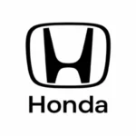 Honda logo: bold H inside a rounded square with the word Honda below it.